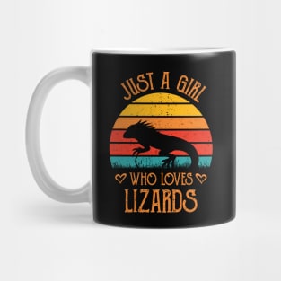 Bearded Dragon Just A Girl Who Loves Lizard Retro Mug